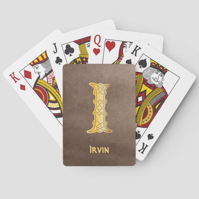 1600-talets keltiska, dekorativa huvudstad I Casinokort (Baksidan)