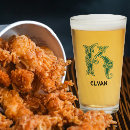 1600-talets keltiska, dekorativa, K Glaskopp