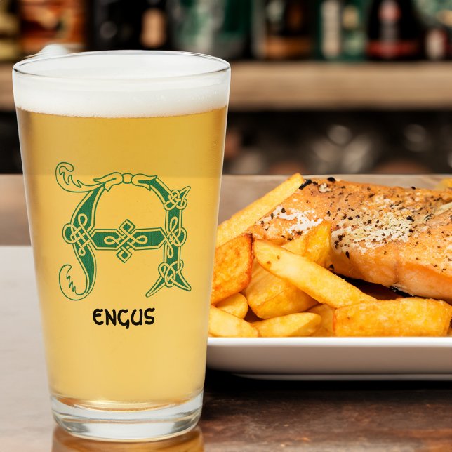 1600-talets keltiska, dekorativa kapital A Glaskopp (Skapare uppladdad)