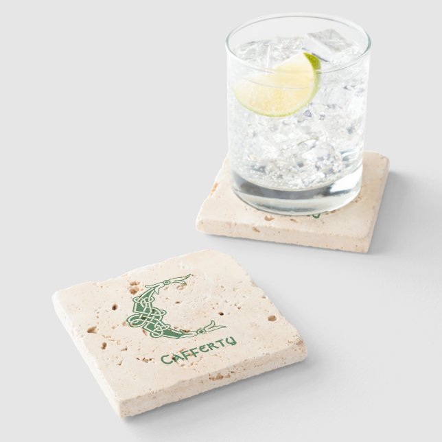 1600-talets keltiska, dekorativa kapital C Stenunderlägg (Sidan)