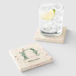 1600-talets keltiska, dekorativa kapital N Stenunderlägg