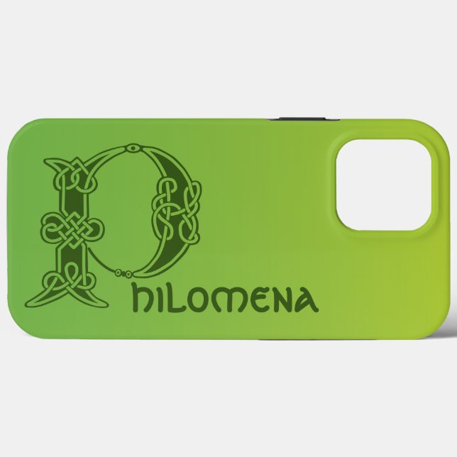 1600-talets keltiska, dekorativa kapital P (Baksida (horisontell))