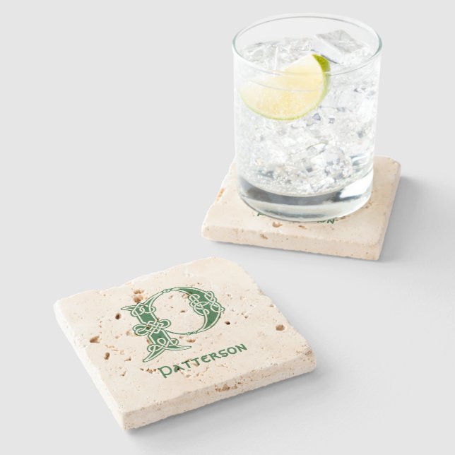 1600-talets keltiska, dekorativa kapital P Stenunderlägg (Sidan)