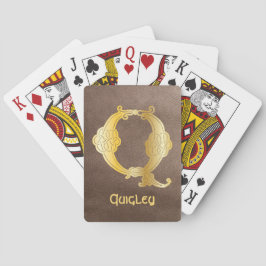 1600-talets keltiska, dekorativa kapital Q Casinokort
