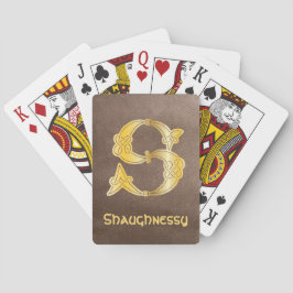 1600-talets keltiska, dekorativa kapital S Casinokort