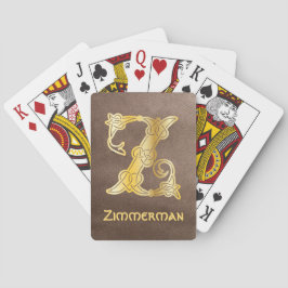 1600-talets keltiska, dekorativa kapital Z Casinokort
