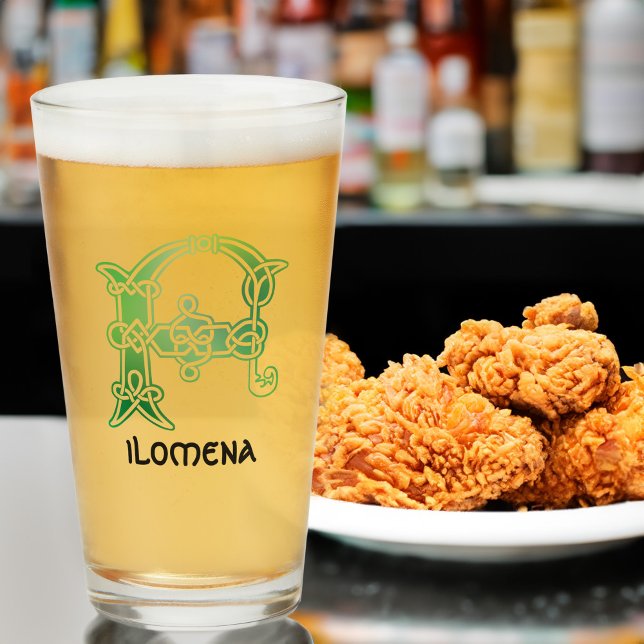 1600-talets keltiska Knot Decorative Capital F Glaskopp (Skapare uppladdad)