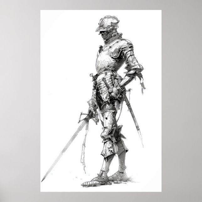 1600-talets station för militär illustration poster (Framsidan)