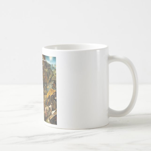 1600-tals holländsk konst & berömdt ordspråk kaffemugg (Höger)