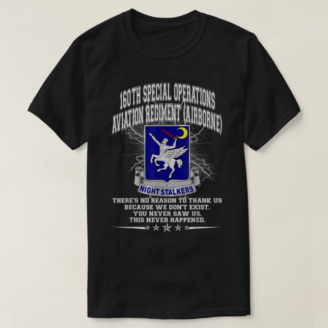 160th Special Operations Aviation Regiment  T Shirt (Design framsida)