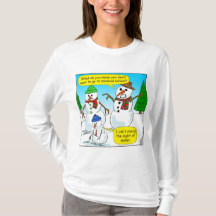 1611 Jag kan inte stå emot Vatten Tecknad T Shirt