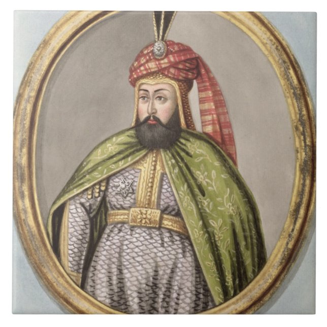 1612-40) Sultan för Amurath (Murad) dropp Kakelplatta (Framsidan)