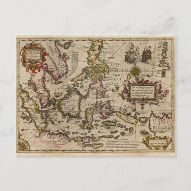 1613 Renaissance Karta Vykort (Framsida)