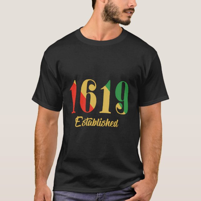 1619 Etablerad T Shirt (Framsida)