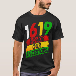 1619 Vår Ancestors African American Pride Black Hi T Shirt