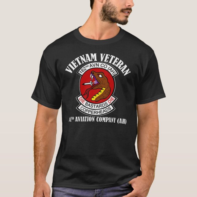 162. Avn Co (AH) Vietnam Tee Shirt (Framsida)