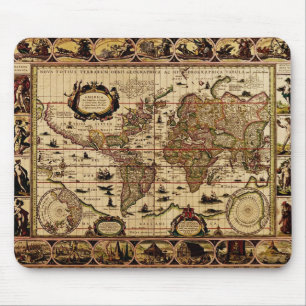 1635 World Map Mousepad Musmatta