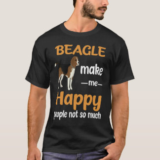 164 Beagle gör mig Lycklig T Shirt
