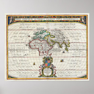 1650 Jansson-karta över den antika världen Poster