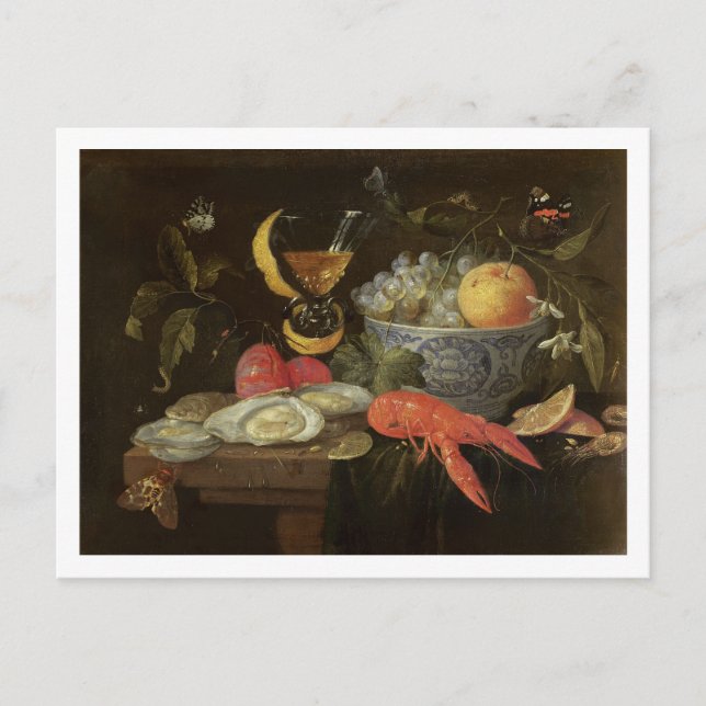 1653 (olja på frukt och Snäcka) Vykort (Framsida)