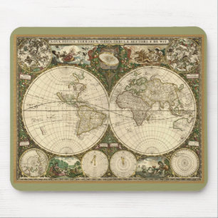 1660 Frederick de Wit Old World Map Mousepad Musmatta