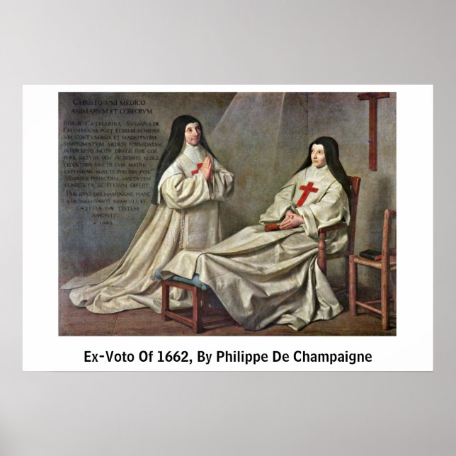 1662 i förväg av Philippe de Champaigne Poster (Framsidan)