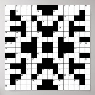16640-korsordsvektor CROSSWORD PUZZLE VEC Poster