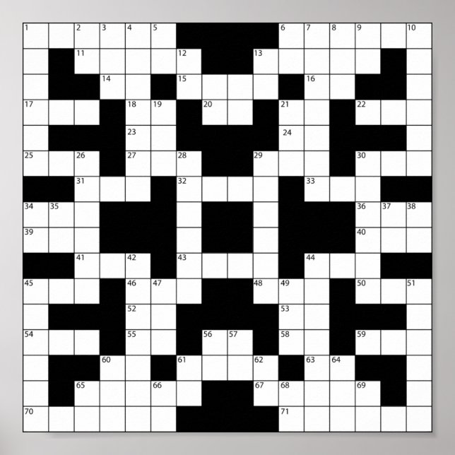 16640-korsordsvektor CROSSWORD PUZZLE VEC Poster (Framsidan)
