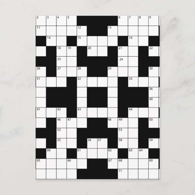 16640-korsordsvektor CROSSWORD PUZZLE VEC Vykort (Framsida)