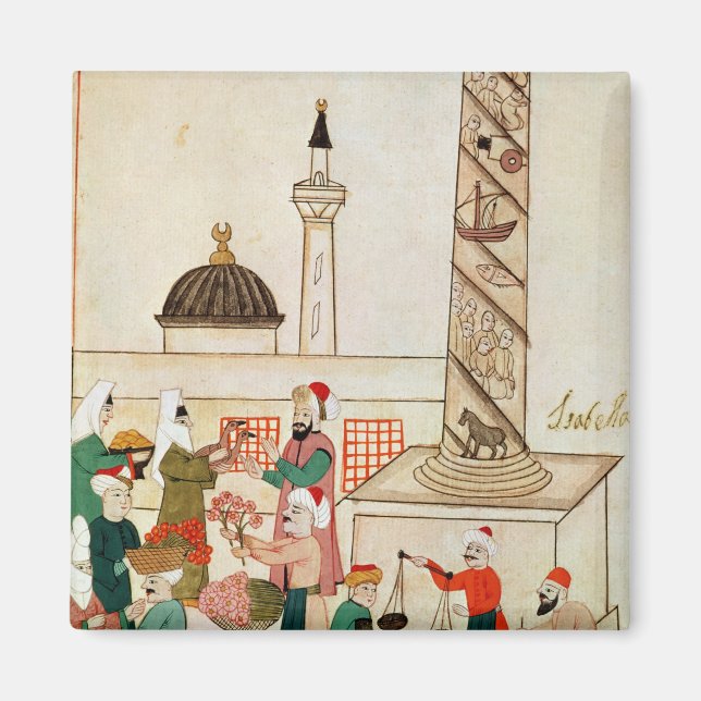 1671 A Bazaar i Istanbul, c.1580 Magnet (Framsidan)