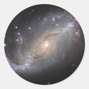 1672 Barred Spiral Galaxy Runt Klistermärke