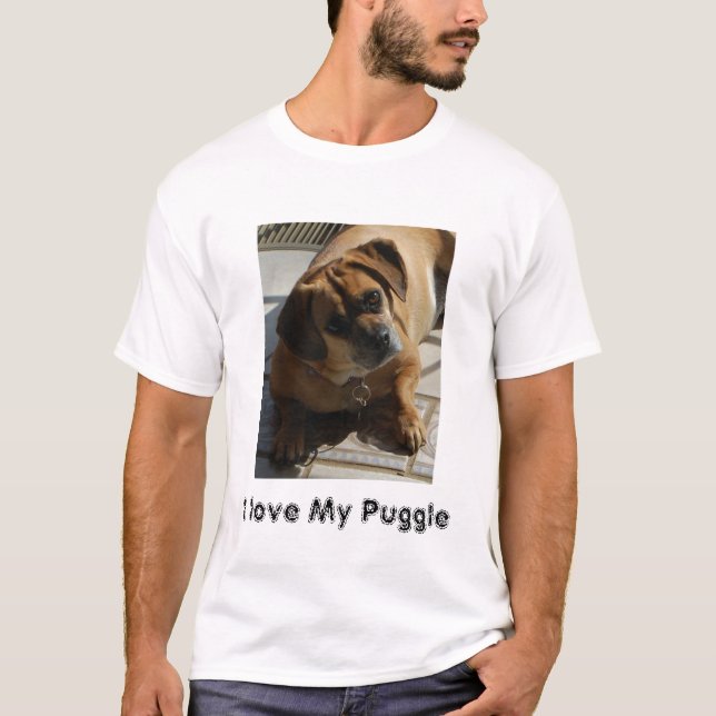 167 älskar jag min Puggle T-shirt (Framsida)