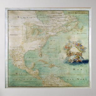 1681 Nordamerikas vy Poster