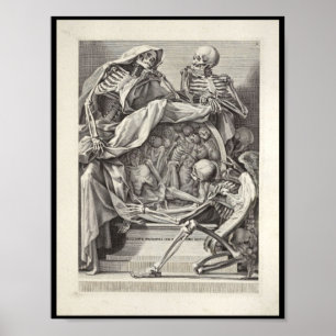 1691 Artistic Anatomy Skeletons Art Print Poster