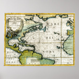 1691 atlantiska nautiskt kartlägger poster