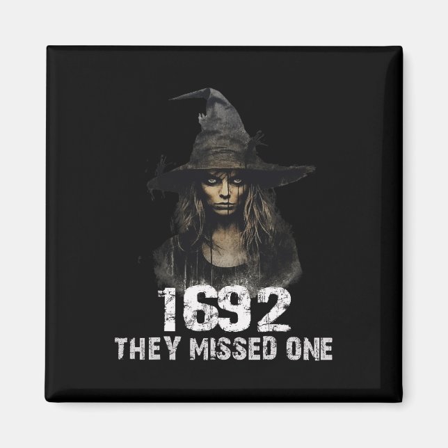 1692 de missade en lustig Salem Halloween 3 Magnet (Framsidan)