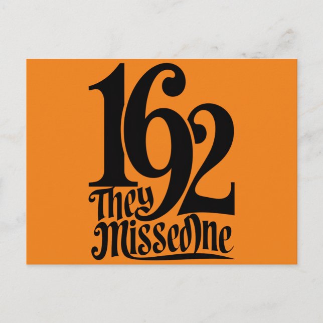 1692 de missade en semestersäsong mellan halloween vykort (Framsida)