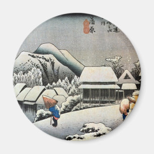 16. 蒲 宿, 広 重 Kanbara-juku, Hiroshige, Ukiyo-e Magnet