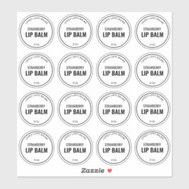 16 1,9-tums genomskinliga etiketter för läpp-balk