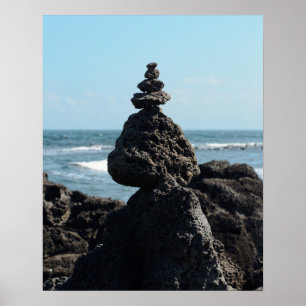 16×20 Klipptorn Jeju Island Korea Fotoutskrift Poster