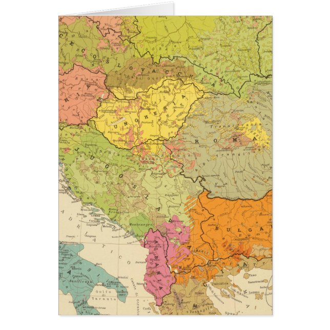 16 a Europeisk etnografi Hälsningskort (Framsidan)