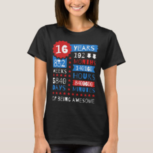 16 år av att vara enormt - 16th t shirt