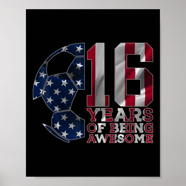 16 år av att vara fantastisk fotboll 16-årsdag  poster (Framsidan)