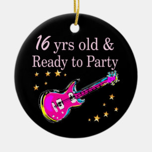 16 ÅR GAMLA OCH REDO TILL PARTY JULGRANSPRYDNAD KERAMIK