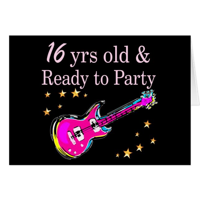 16 ÅR GAMLA OCH REDO TILL PARTY OBS KORT (Framsidan Horizontal)