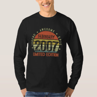 16 år gammal födelsedag Legend Awesome Episk Febru T Shirt