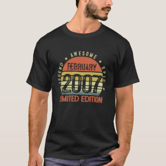 16 år gammal födelsedags Legend Awesome Episk Febr T Shirt
