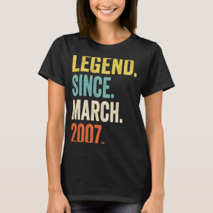 16 år gammal pojklegend sedan mars 2007 16:e födse t shirt