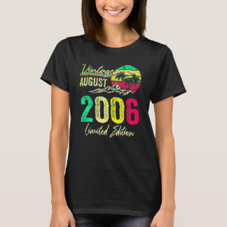 16 år gammal vintage augusti 2006  16-årsdag t shirt