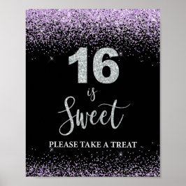 16 är Sweet, ta ett Treat Birthday-tecken Poster